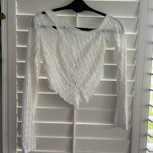white asymmetrical top